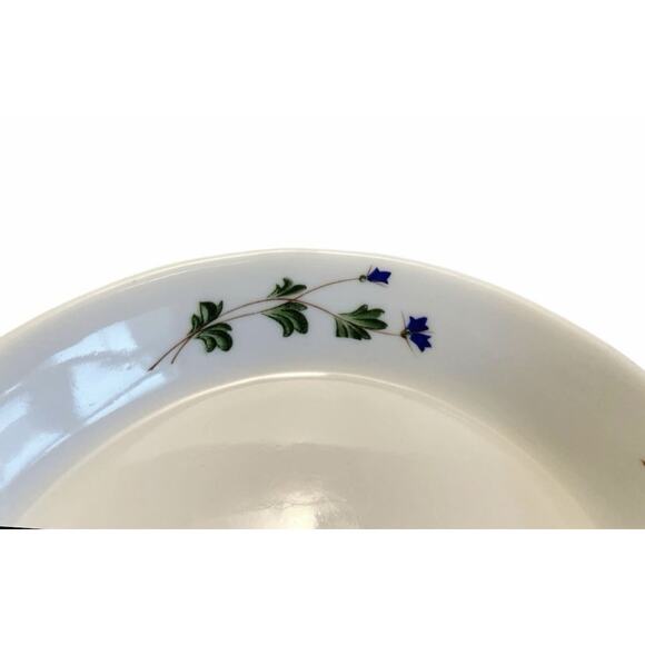 Le Cordone Bleu White Round Ceramic Au Gratin Baking Dish Hand Painted Floral - Picture 5 of 8